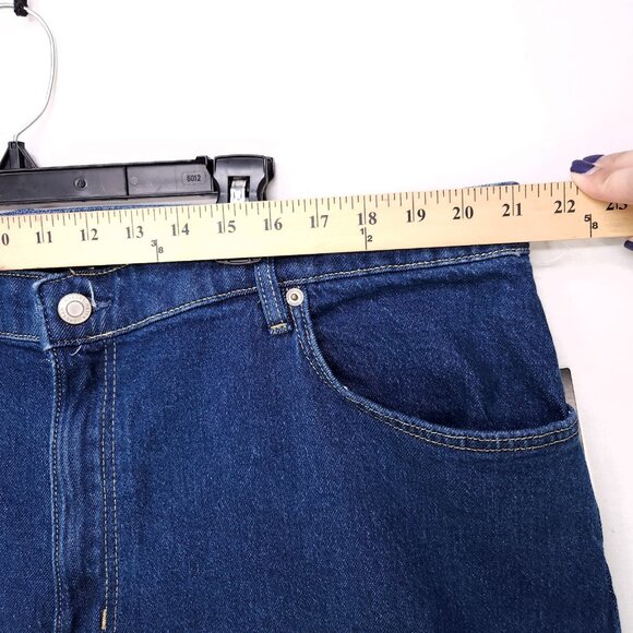 Lauren Ralph Lauren Cropped Jeans Women's Pants 20W Ombre Blue Wide Leg Raw Hem - Picture 6 of 16